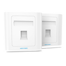 Vention 1 Port keystone Jack Wall Plate White 86 Type