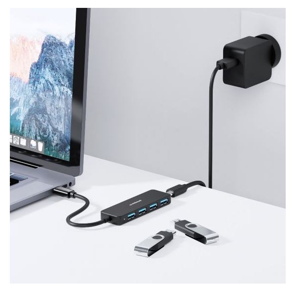 mbeat 4-Port USB Hub with USB-C DC Port