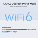 TP-Link Deco X50-Outdoor(1-pack), AX3000 Outdoor / Indoor Whole Home Mesh WiFi