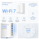 TP-Link Deco BE85 BE22000 Tri-Band Whole Home Mesh Wi-Fi 7 System - 1 Pack