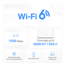 Mercusys Halo H60X AX1500 Whole Home Mesh WiFi 6 System - 3 Pack