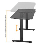 Bracom Affordable Compact Electric Single-Motor Sit-Stand Desk - White