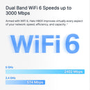 Mercusys Halo H80X AX3000 Whole Home Mesh WiFi 6 System - 3 Pack