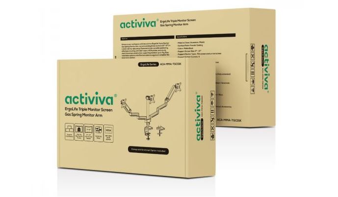 Mbeat activiva ErgoLife Triple Monitor Screen Gas Spring Monitor Arm