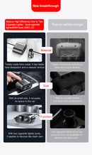 Baseus High Efficiency One to Two Cigarette Lighter(dual-cigarette lighter 80W +dual USB 3.1A)Black