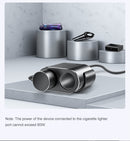 Baseus High Efficiency One to Two Cigarette Lighter(dual-cigarette lighter 80W +dual USB 3.1A)Black