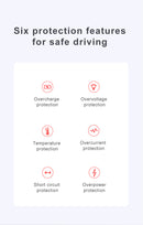 Baseus High Efficiency One to Two Cigarette Lighter(dual-cigarette lighter 80W +dual USB 3.1A)Black