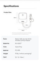 OS-Baseus SafeJourney Series Wireless CarPlay Adapter Space Grey