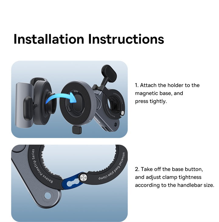 Baseus PrimeTrip Series Magnetic Bike Phone Holder Cosmic Black