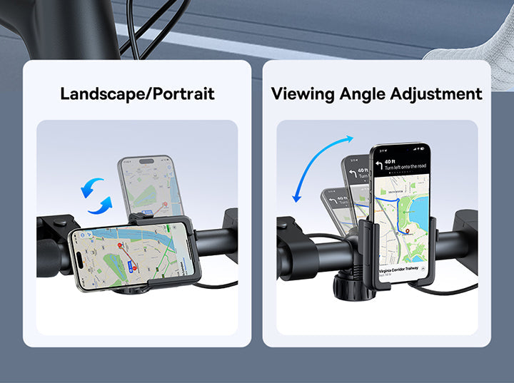 Baseus GoTrip Series Bike Phone Mount Rearview Mirror Version Cluster Black