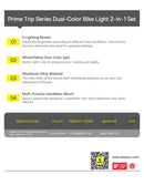 Baseus PrimeTrip Series Dual-Color Bike Light 2-in-1 Set Cosmic Black