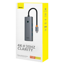 Baseus UltraJoy Series 5-Port HUB AIR Space Greyï¼ˆType-C to HDMI4K@60Hz*1+USB3.0*2+PD*1+RJ45*1ï¼‰