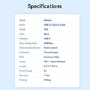 Vention USB 2.0 Type-C Male to Type-C Male Right Angle 3A Cable 2M Gray Aluminum Alloy Type