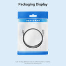 Vention USB 2.0 Type-C Male to Type-C Male Right Angle 3A Cable 2M Gray Aluminum Alloy Type