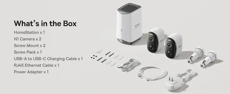 Baseus Security N1 Series Outdoor Camera Kit Moon White