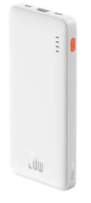 OS-Baseus Airpow Fast Charge Power Bank 10000mAh 20W White（With Simple Series Charging Cable USB to Type-C 30cm White）