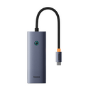Baseus UltraJoy Series 5-Port HUB AIR Space Greyï¼ˆType-C to HDMI4K@60Hz*1+USB3.0*2+PD*1+RJ45*1ï¼‰