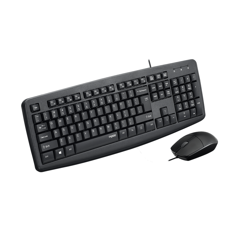 Rapoo NX1600 Wired Mouse & Keyboard Combo Black
