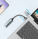 Vention HDMI-A to USB-C/USB-A Video Capture Card 0.1M Gray