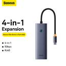 OS-Baseus UltraJoy Series 4-Port HUB Space Greyï¼ˆType-C to USB3.0*4ï¼‰