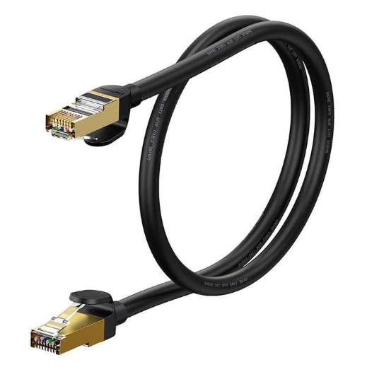 Baseus High Speed Cat 7 RJ45 10 Gigabit Network Cable (Round Cable)0.5m Black