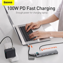 Baseus UltraJoy Series 10-Port HUB Docking Station Space Greyï¼ˆType-C to HDMI4K@60Hz*1+VGA*1+USB 3.0*3+PD*1+RJ45*1+SD/TF*1+3.5mm*1ï¼‰