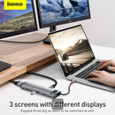 Baseus UltraJoy Series 10-Port HUB Docking Station Space Greyï¼ˆType-C to HDMI4K@60Hz*1+VGA*1+USB 3.0*3+PD*1+RJ45*1+SD/TF*1+3.5mm*1ï¼‰