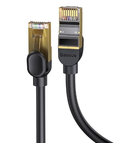 Baseus High Speed Cat 7 RJ45 10 Gigabit Network Cable (Round Cable)0.5m Black