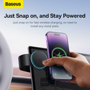 Baseus C02 Pro Series Magnetic Wireless Charging Car Phone Mount Black
