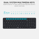 Rapoo E9350L Wireless Multi-mode Ultra-slim 99 Key Keyboard with Bluetooth and 2.4g