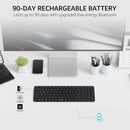 Rapoo E9350L Wireless Multi-mode Ultra-slim 99 Key Keyboard with Bluetooth and 2.4g