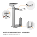 Matte Black Ultra Wide Adjustable Under-Desk & Wall PC / Gaming PC Mount