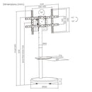 Bracom Heavy-Duty Mobile TV Floor Stand upto 86 inch TV White