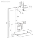 Bracom Mobile TV Display Floor Stand with Integrated Cable Management Fine Texture Light Brown & Beech