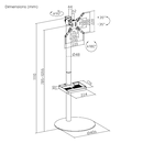 Bracom Chic TV Display Floor Stand White