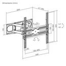 Bracom super economy full-motion TV mount Black