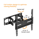 Bracom super economy full-motion TV mount Black