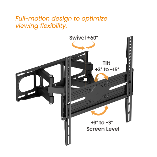 Bracom super economy full-motion TV mount Black