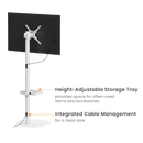 Bracom Chic TV Display Floor Stand White