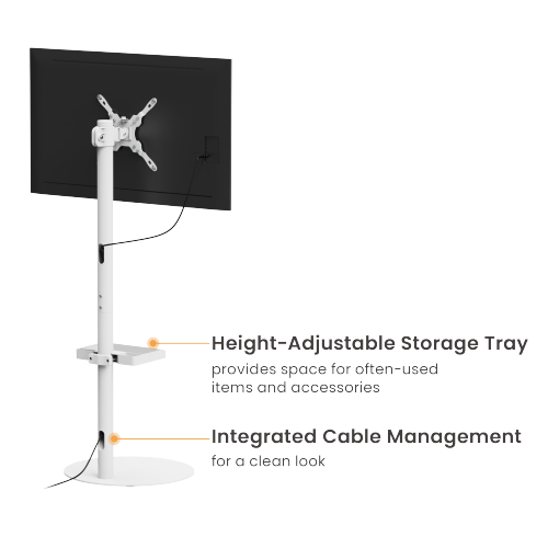 Bracom Chic TV Display Floor Stand White