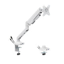 Bracom FlexPrecision Cost-Effective Gas Spring Monitor Arm with USB Ports White