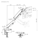 Bracom Super Economical Gas Spring Monitor Arm with USB Ports Black