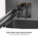 Bracom Super Economical Gas Spring Dual Monitor Arm with USB Ports Black