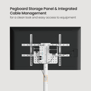 Bracom Heavy-Duty Mobile TV Floor Stand upto 86 inch TV White