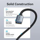 Vention Cotton Braided USB 3.0 Type A Male to Female Extension Cable 2M Gray Aluminum Alloy Type