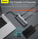 Baseus UltraJoy Series 10-Port HUB Docking Station Space Greyï¼ˆType-C to HDMI4K@60Hz*1+VGA*1+USB 3.0*3+PD*1+RJ45*1+SD/TF*1+3.5mm*1ï¼‰