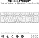 Rapoo E9550L Wireless Multi-mode Ultra-slim 110 Key Keyboard with Bluetooth and 2.4g White