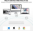Rapoo E9550L Wireless Multi-mode Ultra-slim 110 Key Keyboard with Bluetooth and 2.4g White