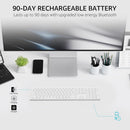 Rapoo E9550L Wireless Multi-mode Ultra-slim 110 Key Keyboard with Bluetooth and 2.4g White