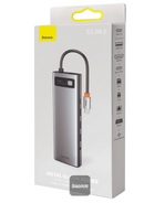 Baseus UltraJoy Series 10-Port HUB Docking Station Space Greyï¼ˆType-C to HDMI4K@60Hz*1+VGA*1+USB 3.0*3+PD*1+RJ45*1+SD/TF*1+3.5mm*1ï¼‰